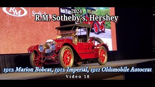 RM Sothebys Hershey 2024 1912 Marion Bobcat1912 Imperial1911 Olds Autocrat Video 17 carevent [upl. by Vtehsta247]