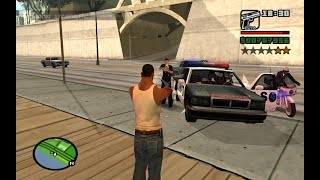 GTA SAN ANDREAS PC  CJ VS POLICE 36 [upl. by Kenison]