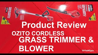 Product Review  OZITO Cordless Grass Trimmer amp Blower DIYbyNZguy [upl. by Suiravad]