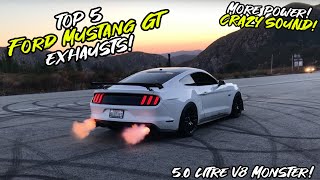 Top 5 Ford Mustang GT 50 Exhausts 2022 [upl. by Naitsabes]