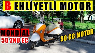 EHLİYETSİZ MOTOR MONDİAL 50 ZNU EC 50 CC SCOOTER  B Ehliyetli Nostalji Motor [upl. by Hadik]