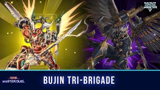 BUJIN TRIBRIGADE DECK MASTER DUEL GAMEPLAY AND DECKLIST YUGIOH MASTER DUEL 2022 [upl. by Kier]