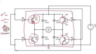 Explicación PUENTE H  Funcionamiento  Inversión de giro con transistores [upl. by Armington466]