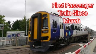 The First Passenger Train To Travel To Heysham Port since March at Bare Lane LC [upl. by Barren]