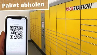 DHL Packstation Paket abholen mit QRCode [upl. by Tadich]