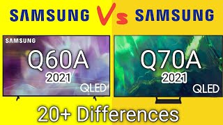 Samsung Q60A Vs Q70A  Qled Tv 2021  20 Differences [upl. by Hadlee]