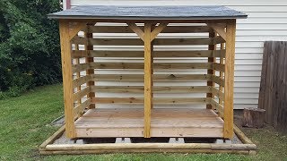 Building a Firewood Shed to Store 34 Face Cords [upl. by Ainoda]