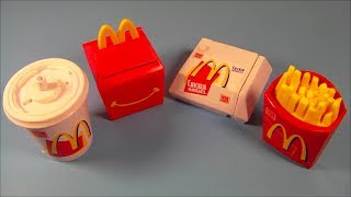 1999 FOOD FOOLERS SET OF 4 McDONALDS HAPPY MEAL FAST FOOD COLLECTIBLES VIDEO REVIEW [upl. by Orazal269]