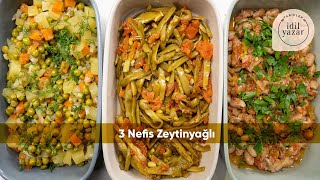 3 Nefis Zeytinyağlı 🍲 Bezelye Barbunya ve Taze Fasulye💚 [upl. by Persian145]