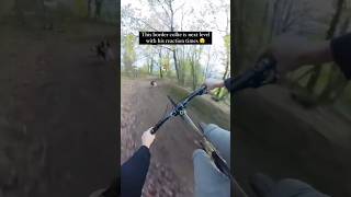 Border Collie amp Cyclist 😮🤯 bordercollie mountainbike dogtraining [upl. by Erb]