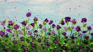 Spring Flowers Acrylic Painting Demonstration  Easy Impressionist Floral Painting [upl. by Zoara]