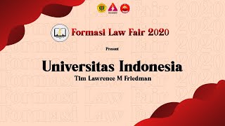 Universitas Indonesia  Lomba Esai Mahasiswa Tingkat Nasional Formasi Law Fair 2020 [upl. by Mirisola]