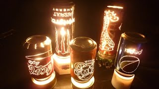 Lámpara Giratoria hecha con Latas de Bebidas  Rotating lamp with Can of Coke [upl. by Anelys443]