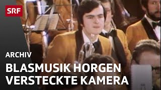 Versteckte Kamera Blasmusik Horgen 1976  Teleboy  SRF Archiv [upl. by Hanoj151]