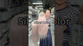 Silver color wig 😁😁😁 wigvendors wigdealer silverhair colorfulhair nyhairstylist hairsalon [upl. by Oirotciv113]