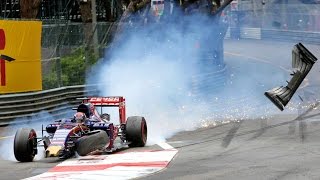 F1 Crash  Max Verstappen amp Romain Grosjean  GP Monaco Onboard [upl. by Ahsital]