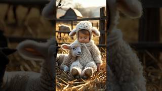 Yapay Zeka Animasyonu  Hayvan Sesleri 🐑🐓🐄🦃🐈 animalsounds kuzu Horoz İnek eşek civciv viral [upl. by Anayek]