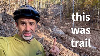 I Explored Helene Damaged Mountain Bike Trails [upl. by Ynnaj]