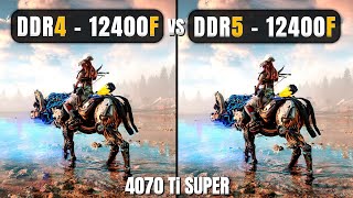 i5 12400F  DDR4 vs DDR5 Ram  😮  10 Games Tested  ft RTX 4070 Ti Super [upl. by Coit]