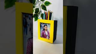 Diy Pen Stand With Photo Frame shorts craft penstand diyphotofranepenstand [upl. by Woehick]