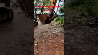 REMOVING SEEPAGE WATER BY POCLAIN MACHINE BUCKET [upl. by Odilo]