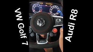 VW Golf 7  STEERING wheel CONVERSION from AUDI R8 [upl. by Merdith225]