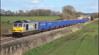 Merehead and Whatley Quarry Stone trains 170322 [upl. by Niveg]