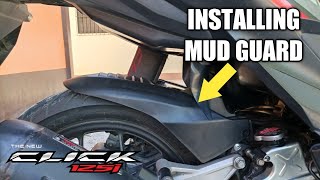 HONDA CLICK 125i  TIRE HUGGER INSTALATION STEP BY STEP TUTORIAL [upl. by Nwad]