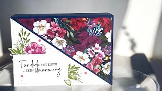 Geschenkschachtel für XL Schokoküsschen Prachtvoll floral StampinUp [upl. by Nirrol]