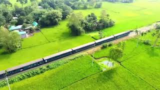 Local Train Drone Camera View in The Village😍 [upl. by Rehpretsirhc]