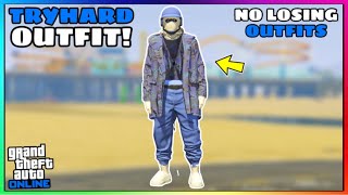 Easy Blue Joggers Invisible Torso Glitch Tryhard Modded Outfit No Transfer GTA Online [upl. by Newbill812]