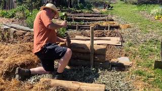 TRANSFORMING a Slope into Small Terraced Vegetable Garden Beds [upl. by Ajssatan751]