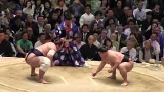 豪栄道 vs栃ノ心 2015大相撲三月場所13日目 Goeido vs Tochinoshin SUMO [upl. by Aeniah]