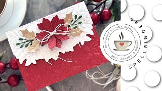 Try It Out Tuesday  Spellbinders Poinsettia Bells amp Border  Christmas Cardmaking [upl. by Ardni]