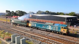 56303 amp 50021 at Taunton 300615 [upl. by Adnolrehs650]