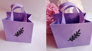 Easy gift idea Mini shopping bag gift idea How to make shopping bag step by step [upl. by Khichabia]