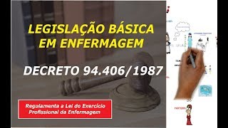 DECRETO 94406 Regulamenta a Lei do Exercício Profissional da Enfermagem [upl. by Iahs846]