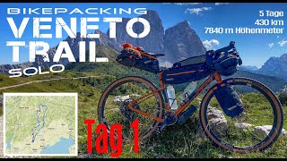 Veneto Trail solo 2023  Tag 1  Gravel Bikepacking mit Drohne [upl. by Jit480]