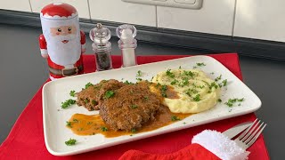 Hackbraten Hackbraten mit Soße braune Braten Soße lecker braten mit Soße Simona Brill [upl. by Sitoiyanap839]