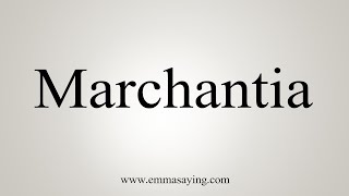 How To Say Marchantia [upl. by Ecilahc]