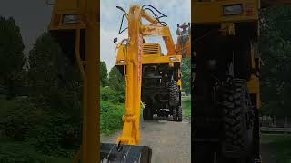 Agricultural fourwheel drive and foursimilar truckmounted cranedigger allinone machine P5483 [upl. by Gnihc]