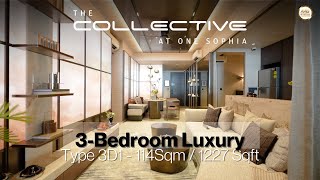 Singapore Showflat Tour  THE COLLECTIVE AT ONE SOPHIA I 3 Bedroom Luxury I OrangeTee AAG [upl. by Pauwles]