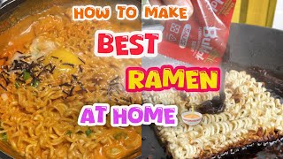 Best Ramen Recipe 🍜😋 How to make ramen at home  Buldak Carbonara Ramen 🥯 [upl. by Stark]