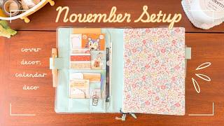 Autumnal Setup in my Journals 🍂 cover decoration amp calendar deco [upl. by Kolivas]