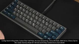 Cannonkeys Bakeneko60 CF Half Plate amp Foamless Sound Test Cherry MX Reds KTT Roses GMK Norse [upl. by Kellen49]