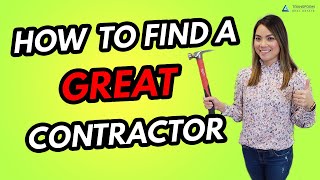 How to Find a Great Contractor Tips for Screening amp Dealing with Contractors [upl. by Hamnet580]