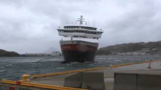 MS Nord Norge go to the Hurtigruten pier in Bodø [upl. by Appolonia700]