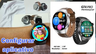 Smartwatch GT4 Pro Configuração de Aplicativo [upl. by Irrep]