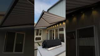 Modern LED retractable awning for terrace remote control led lighting awning sunshade [upl. by Bergeron686]