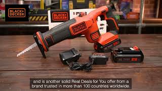 Black amp Decker 18V Reciprocating Saw with 1 x 15Ah LiIon Battery [upl. by Boswell737]